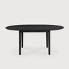 Ethnicraft Bok Round Extending Oak Dining Table - Black