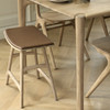 Ethnicraft Oak  Leather Seat Dining Stool -  Osso