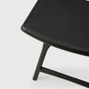 Ethnicraft Osso Black Oak & Leather Dining Stool