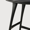 Ethnicraft Osso Black Oak & Leather Counter Stool