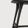 Ethnicraft Osso Black Oak & Leather Counter Stool