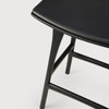 Ethnicraft Osso Black Oak & Leather Counter Stool