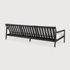 Ethnicraft Black Outdoor 3 Seat Sofa Jack Off White Cushions