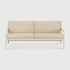 Ethnicraft White Alu Outdoor 2 Seat Sofa Jack Beige Cushions