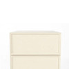 Cream Bedside 2 Drawers 45 cm - June