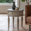 Mustique 1 Drawer Half Moon Table Hudson Living