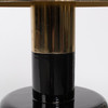 Black High Gloss & Gold Round Side Table - Glam Black High Gloss & Gold Round Side Table - Glam