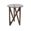 Walnut Round Side Table Retro Naia