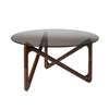 Walnut Round Coffee Table Retro Naia