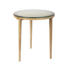 Glass Topped  Circular Rattan Side Table - Haku