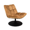 Dutch Bone Luxe Velvet Bar Lounge Chair - Golden Brown