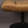 Dutch Bone Luxe Velvet Bar Foot Stool - Golden Brown