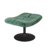 Dutch Bone Luxe Velvet Bar Foot Stool -  Green