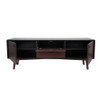 Retro Walnut & Black Low Sideboard -  JuJu
