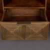 Art Deco Brass & Dark Wood Sideboard -  Volan