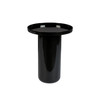 High Gloss Black Round Side Table - Bomb
