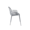 Storm Grey Aluminium Pair of 2 Outdoor Chairs - Albert Kuip