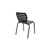 Jet Black Aluminium Pair of 2 Outdoor Chairs - Vondel
