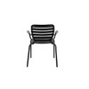 Jet Black Aluminium Pair of 2 Outdoor Armchairs - Vondel