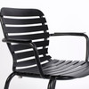 Jet Black Aluminium Pair of 2 Outdoor Armchairs - Vondel