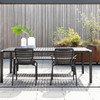 Jet Black Aluminium Pair of 2 Outdoor Armchairs - Vondel