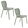 Sorrel Green Aluminium Pair of 2 Outdoor Chairs - Vondel