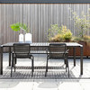 Jet Black Aluminium Outdoor Dining Table - Vondel