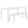 Clay White Aluminium Outdoor Dining Table - Vondel