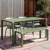 Sorrel Green Aluminium Outdoor Bench - Vondel