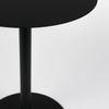 Midnight Black Metal Outdoor Side Table  - Snow