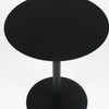 Midnight Black Metal Outdoor Side Table  - Snow