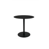 Midnight Black Metal Outdoor Side Table  - Snow