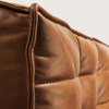 Ethnicraft Tan Leather Sofa 701 Set 1 Right