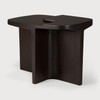 Ethnicraft Dark Wood Side Table Brutalist Ethnicraft Dark Wood Side Table Brutalist