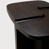 Ethnicraft Dark Wood Side Table Brutalist Ethnicraft Dark Wood Side Table Brutalist
