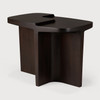 Ethnicraft Dark Wood Side Table Brutalist Ethnicraft Dark Wood Side Table Brutalist