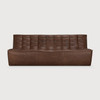 Ethnicraft N701 Modular Sofa - Chestnut Leather Ethnicraft N701 Modular Sofa - Chestnut Leather
