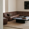 Ethnicraft N701 Modular Sofa, CHestnut Brown Leather Ethnicraft N701 Modular Sofa, CHestnut Brown Leather