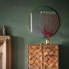 Gallery Direct Bowie Champagne Round Wall Mirror