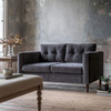 Gallery Direct Whitwell Charcoal Fabric 2‑Seater Sofa – Modern