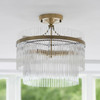 Gallery Direct Marietta Brass 3-Light Ceiling Light