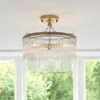 Gallery Direct Marietta Brass 3-Light Ceiling Light