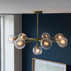 Gallery Direct Allegra Brass 8-Light Pendant Light