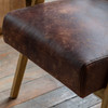 Gallery Direct Neyland Vintage Brown Leather Armchair – Modern