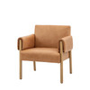 Gallery Direct Stratford Brown Leather Armchair – Modern