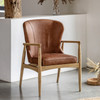 Gallery Direct Tariva Antique Brown Leather Armchair – Modern