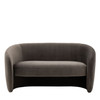 Gallery Direct Curvo Espresso Fabric 2‑Seater Sofa – Modern