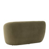 Gallery Direct Curvo Moss Green Fabric 2‑Seater Sofa – Modern