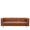 Gallery Direct Dalton Antique Brown Leather Sofa – Modern