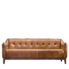 Gallery Direct Ecclestone Brown Leather Sofa – Modern